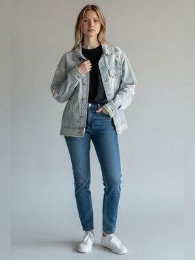 Seven For All ManKind Distressed Jean Jacket